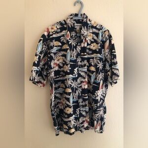 Campia Moda Button Down Shirt Hawaiian Print Size Medium